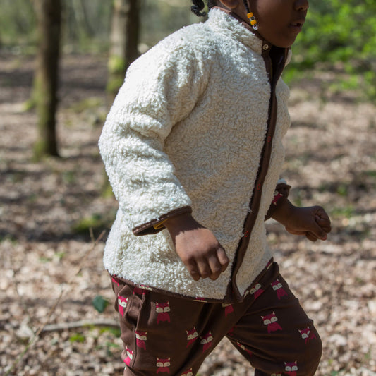 Autumn Foxes Reversible Sherpa Jacket