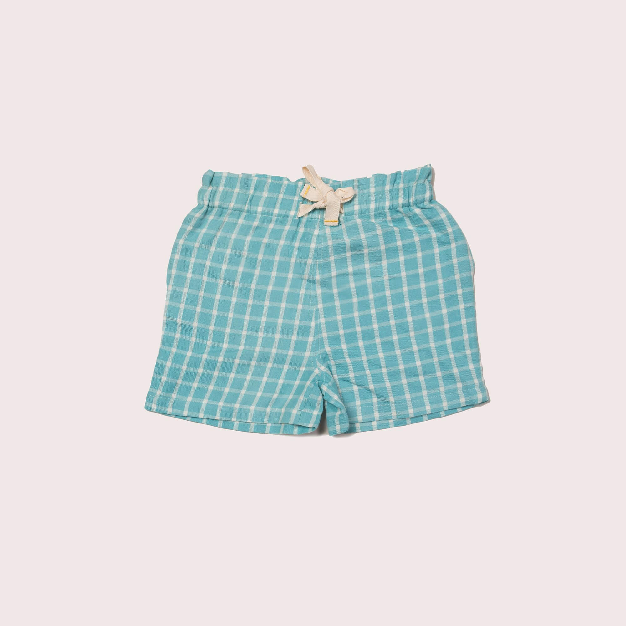 Kids Blue Sky Check Down By The Sea Shorts – Little Green Radicals