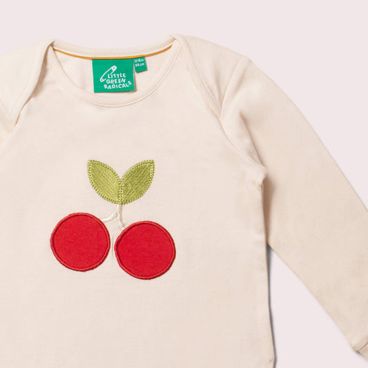 Cherries Applique Long Sleeve T-Shirt