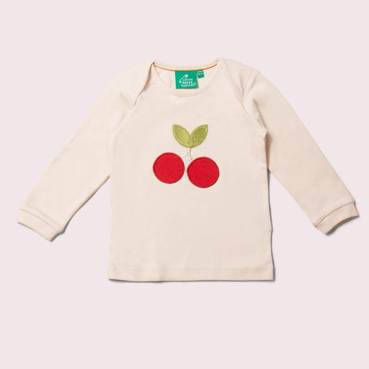 Cherries Applique Long Sleeve T-Shirt