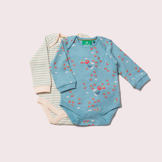 Cherry Blossom Organic Baby Bodysuit Set
