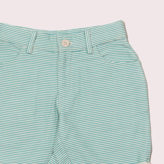 Corn Silk Striped Twill Sunshine Shorts