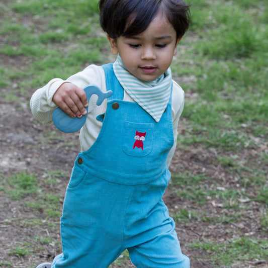 Embroidered Fox Classic Dungarees