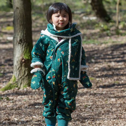 Midnight Kites Green Sherpa Mittens