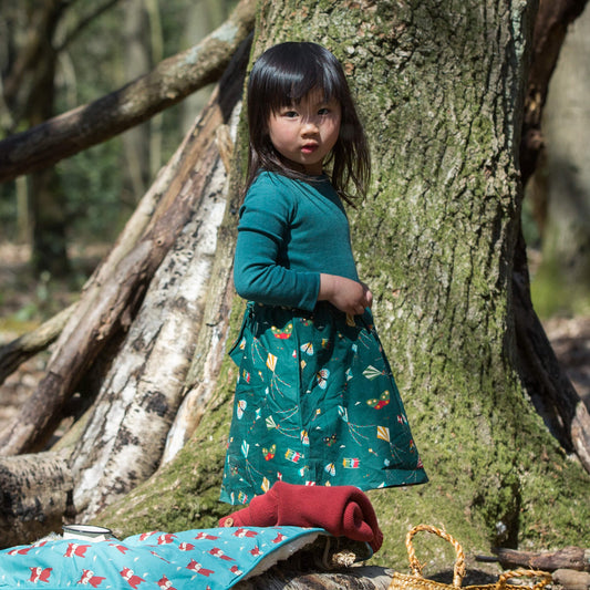 Midnight Kites Long Sleeve Twirler Dress