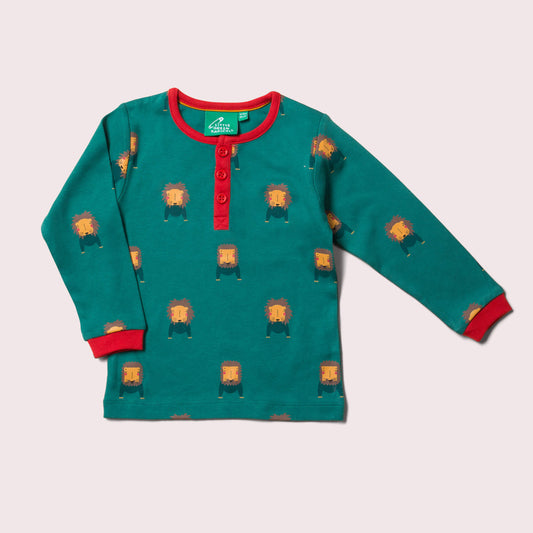 Mountain Lions Long Sleeve Henley Top