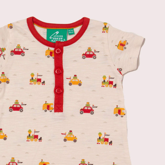 Off On A Journey Organic Shortie Romper