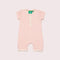 Pink Striped Organic Shortie Romper