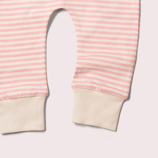 Pink Striped Organic Wriggle Bottoms