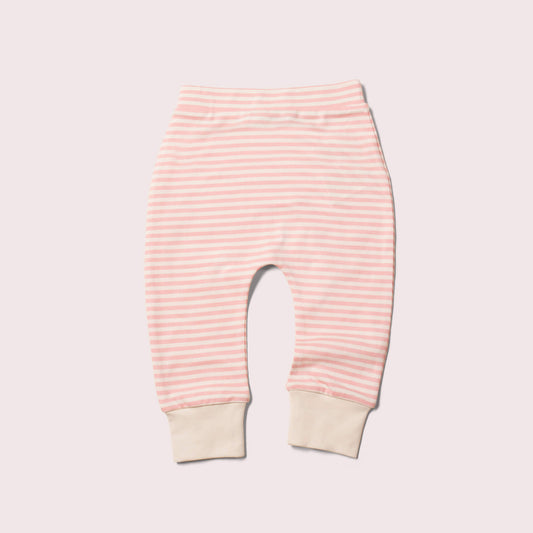 Pink Striped Organic Wriggle Bottoms