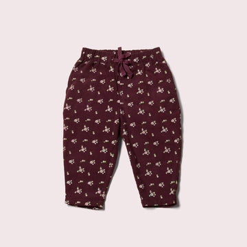 Plum Flowers Corduroy Comfy Trousers