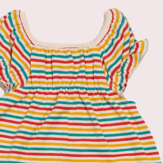 Rainbow Striped Interlock Playdays Dress