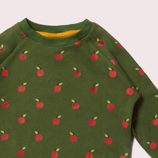 Red Apples Long Sleeve Raglan Sweatshirt