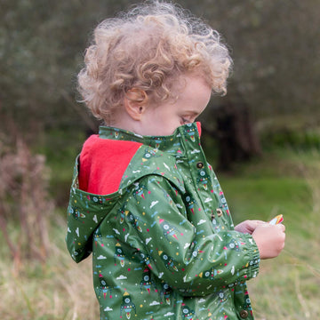 Rocket To The Stars Waterproof Recycled Raincoat
