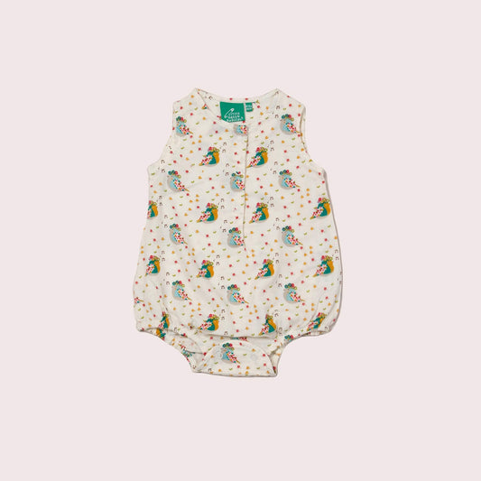 The Birds Did Sing Organic Sleeveless Baby Bubble Body
