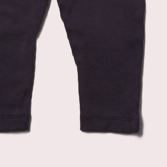 Winter Blue Ribbed Leggings