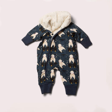 Winter Owls Sherpa Lined Snowsuit